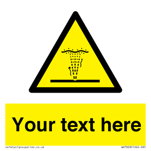 Custom warning geyser water jet